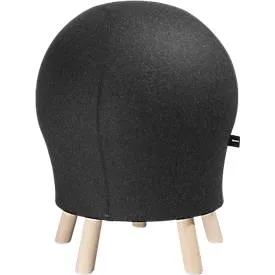 Hocker Sitness Alpine, mit integriertem Gymnastikball, Bezug 75 % Schurwolle, anthrazit