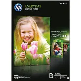 HP, HP Everyday Photo Paper A4 Q2510A InkJet glossy 200g 100 Blatt