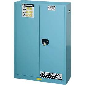 Justrite®, Justrite® Chemikalienschrank Classic Sure-Grip® FM, für Ätzmittel, HxBxT 1.650 x 1.090 x 460 mm, 2 Fachböden, selbstschliessend