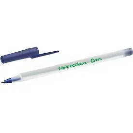 BIC, BIC Ecolutions Kugelschreiber Blau Mittel 0.4 mm Recycelt 74% 60 Stück