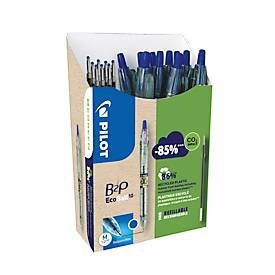 Pilot, Pilot B2P Ecoball Kugelschreiber Mittel 0.4 mm Recycelt 86% mit 10 Stiften und 10 Minen