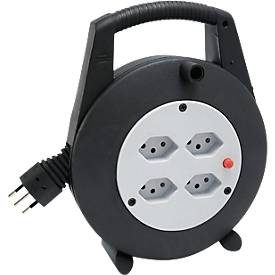 BRENNENSTUHL, Brennenstuhl 1093202 Kabeltrommel 10 m Schwarz Schweiz-Stecker