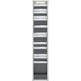 Karten-Sortiertafeln Eichner 9219 Serie, 1 ? bis 3-reihig lieferbar, 1-spaltig, H 1350 x B 260 mm