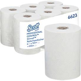 SCOTT, Scott Control Falthandtücher Weiss 1-lagig 6623 6 Stück