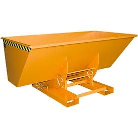 Bauer, Bauer® Kippbehälter mit Abrollmechanik, TK 1.000 kg, lackiert, Volumen 1,5 m³, RAL 2000 gelborange