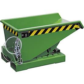 Bauer, Bauer® Kippbehälter mit Abrollmechanik, lackiert, Volumen 0,15 m³, RAL 6011 resedagrün