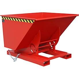 Bauer, Bauer® Kippbehälter mit Abrollmechanik, TK 1.000 kg, lackiert, Volumen 1 m³, RAL 3000 feuerrot
