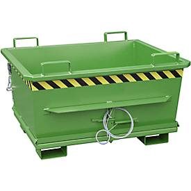 Bauer, Bauer® Stapelbarer Klappbodenbehälter, lackiert, Volumen 0,5 m³, RAL 6011 resedagrün