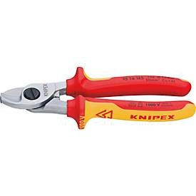 Knipex, Knipex 95 16 165 VDE-Kabelschere Geeignet für (Abisoliertechnik) Alu- und Kupferkabel, ein- und mehrdrähtig 15 mm 50 mm²