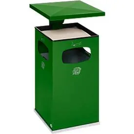 VAR® Kombiascher zur Bodenmontage, 72 Liter, moosgrün