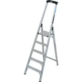 KRAUSE, Schwerlast-Stehleiter, einseitig begehbar, bis 225 kg, 5 Stufen inkl. Plattform KRAUSE