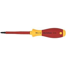 Wiha, VDE Kreuzschlitz-Schraubendreher Wiha SoftFinish PH 2 Klingenlänge: 100 mm DIN ISO 8764, DIN EN 60900