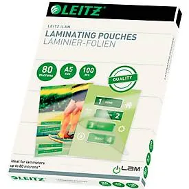 Leitz, LEITZ Laminiertasche A5 33817 glanz, 80my 100 Stk