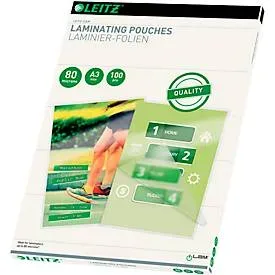 Leitz, LEITZ Laminiertasche A3 33819 glanz, 80my 100 Stk