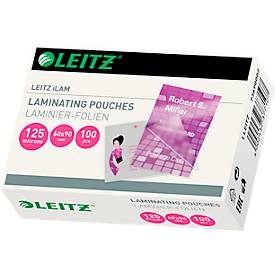 Leitz, LEITZ Laminiertasche 60x90mm 73690002 glanz, 125my 100 Stk