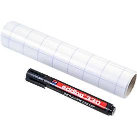 Legamaster, Legamaster Magic-Chart Flipchart Notizen 7-159000-A4 29,7 x 21 cm Kariert Weiß Rolle mit 25 Blatt