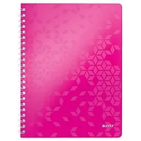 Leitz, LEITZ Spiralbuch WOW PP A4 46370023 pink 80 Blatt