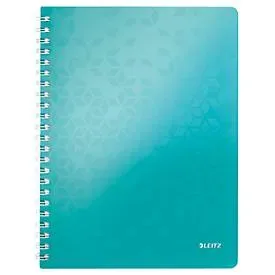 Leitz, LEITZ Spiralbuch WOW PP A4 46380051 eisblau 80 Blatt