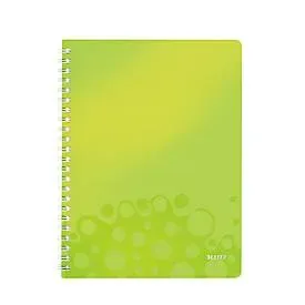 Leitz, LEITZ Spiralbuch WOW PP A4 4638-00-54 gr&uuml;n 80 Blatt