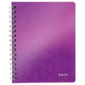 Leitz, LEITZ Spiralbuch WOW PP A5 46390062 violett 80 Blatt