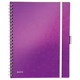 Leitz, LEITZ Spiralbuch WOW PP A4 46450062 violett 80 Blatt