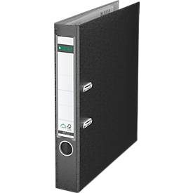 Leitz, Leitz 180° Ordner A4 52 mm Schwarz 2 Ringe 1015 PP (Polypropylen) Glatt Hochformat