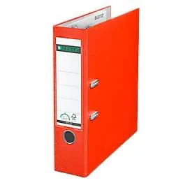 Leitz, Leitz 180° Ordner A4 82 mm Rot 2 Ringe 1010 PP (Polypropylen) Glatt Hochformat
