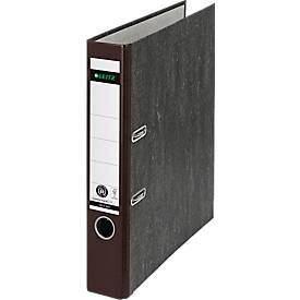 Leitz, Leitz 180° Ordner A4 52 mm Braun 2 Ringe 1050 Pappkarton Wolkenmarmor Hochformat