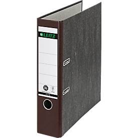 Leitz, Leitz 180° Ordner A4 82 mm Braun 2 Ringe 1080 Pappkarton Wolkenmarmor Hochformat