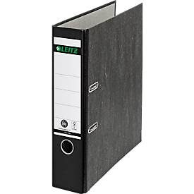 Leitz, Leitz 180° Ordner A4 82 mm Schwarz 2 Ringe 1080 Pappkarton Wolkenmarmor Hochformat
