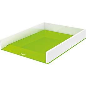 Leitz, Leitz WOW Briefablage Duo Colour DIN A4 Weiß, Grün 26,7 x 33,6 x 4,9 cm