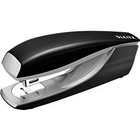 Leitz, Leitz NeXXt Style Heftgerät 5562 Halber Streifen Satin Schwarz 30 Blatt 24/6, 26/6 Metall