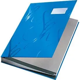 Leitz, LEITZ Unterschriftsmappen 57450035 blau 18 F&auml;cher