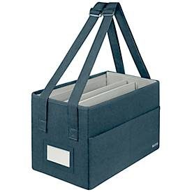 Leitz, LEITZ Hot Desk Stofftasche 6444-00-89 samtgrau 3 F&auml;cher 46.5x21x20cm