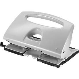 Leitz, LEITZ Doppellocher 4/4.0mm 51320085 grau, 40 Blatt A6-A4