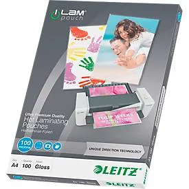 Leitz, LEITZ Laminiertasche A4 74800000 glanz, 100my 100 Stk