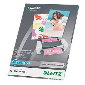 Leitz, LEITZ Laminiertasche A3 74870000 glanz, 100my 100 Stk