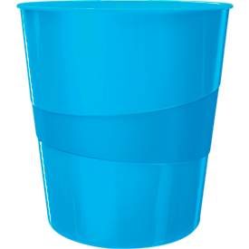 Leitz, LEITZ Papierkorb WOW 15 Liter 52781036 blau