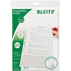 Leitz, LEITZ Prospekth&uuml;lle PP A4 47706002 glasklar 15 St&uuml;ck