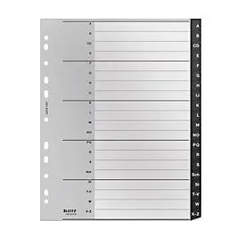 Leitz, LEITZ Register Recycle PP schwarz A4 1207-00-00 A-Z