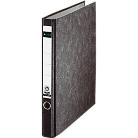 Leitz, Leitz Ringbuch A4 Graupappe, Papier 2 Ringe 20 mm Schwarz