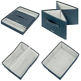Leitz, LEITZ Aufbewahrungsbox mit Deckel 6144-00-89 samtgrau 2 Stk. 28.5x20.3x38cm