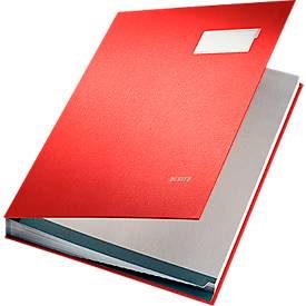 Leitz, LEITZ Unterschriftsmappen 57000025 rot 20 F&auml;cher
