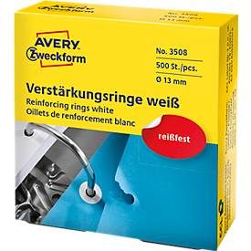 AVERY Zweckform, AVERY ZWECKFORM Verst&auml;rkungsringe 13mm weiss 3508 500 St&uuml;ck