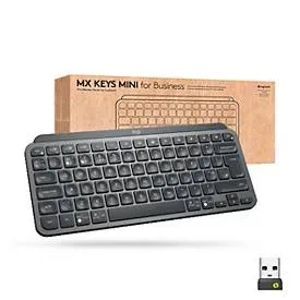 Logitech, Logitech MX Keys Mini for Business Kabellos Tastatur Schweiz, QWERTZ Schwarz Wiederaufladbar