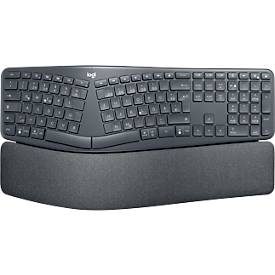 Logitech, Logitech ERGO K860 Kabellos Tastatur Deutsch, QWERTZ Schwarz Geteilte Tastatur, Ergonomisch, Handballenauflage,