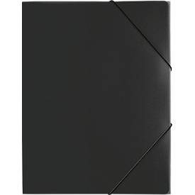 PAGNA, PAGNA Gummizugmappe A4 21613-01 schwarz PP 3 Einschlagklappen