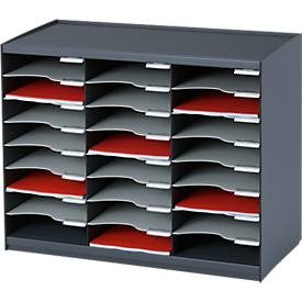 Paperflow, Paperflow Sortiersystem 802.11 DIN A4 500 Blatt Grau, Schwarz 67,4 x 30,8 x 54,8 cm