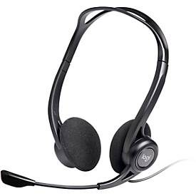 Logitech, Logitech Kabelgebundenes USB PC Headset 960 Kopfbügel mit Geräuschunterdrückung Mikrofon Schwarz