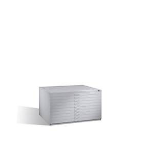 C+P, C+P Flachablageschrank, 10 Schubladen DIN A0, lichtgrau